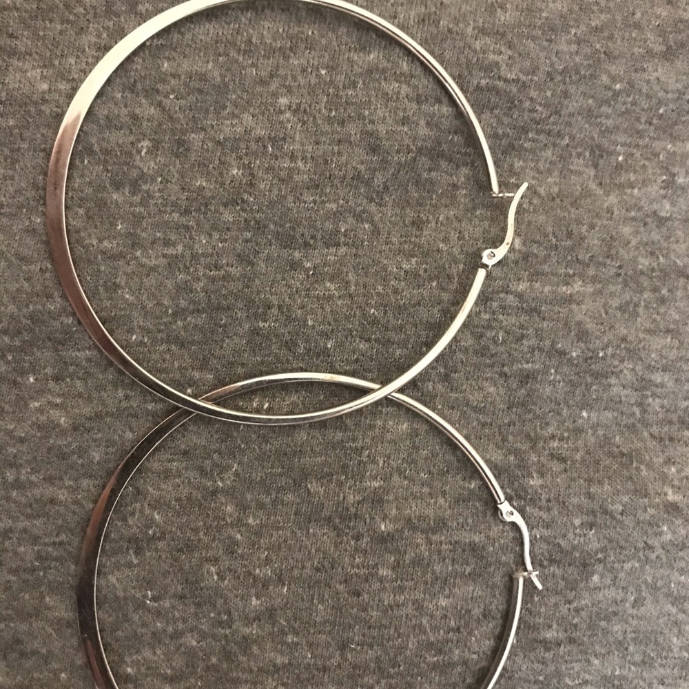 Large size loop earrings